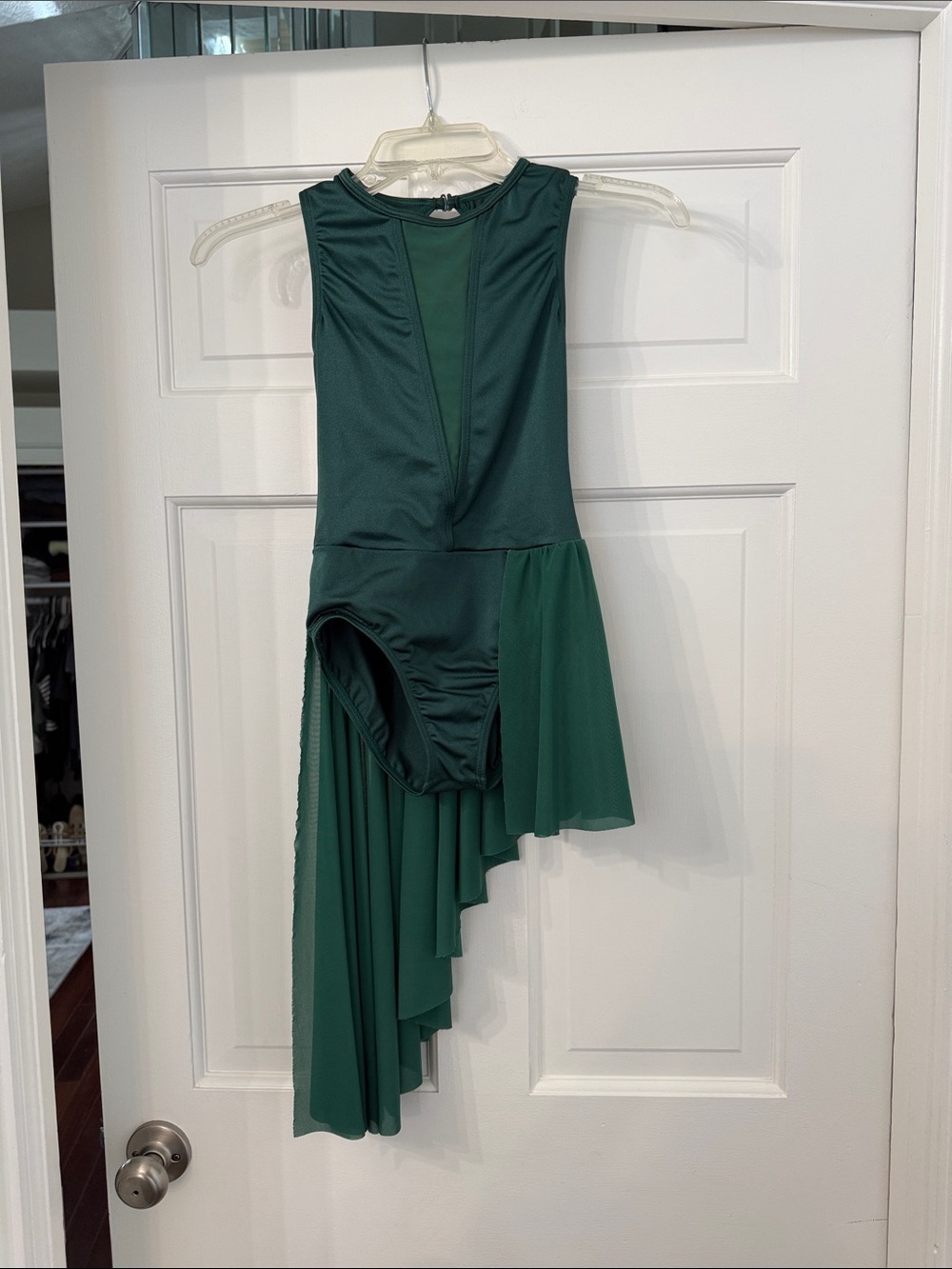 balera Emerald Green Asymmetrical Dance Dress